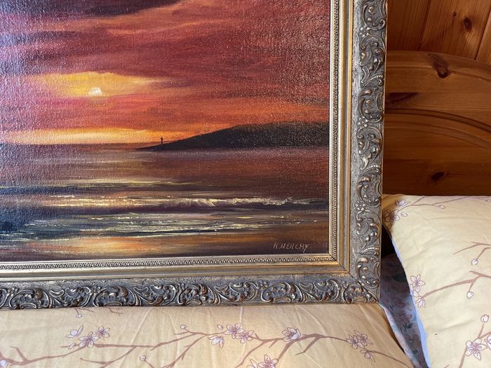 2 original Rita Henchy paintings for sale in original antique frame