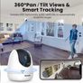 Pet Camera with Phone APP,Indoor WiFi Camera with Night Vision,2-Way Audio,360 Degree Pan/Tilt Smart Tracking,1080P Wireless IP Camera Home Security Camera with Human&Motion Detection,Sound&Light Siren FREE POSTAGE Image 3