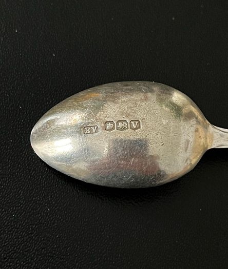 Vintage 1938 Sterling Silver Art Deco Coffee Spoon Viners