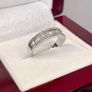 Platinum IGI Certified Natural Diamond (VS/E-F) Half Eternity Band Ring Image 7