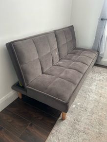 SOFA BED, double.  Like new. Dark brown velvet.  Open to offers