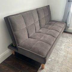 SOFA BED, double.  Like new. Dark brown velvet.  Open to offers