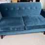 Ringo Small Sofa in Green / Blue velvet Image 4