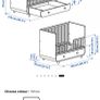 Ikea Myrlla Cot Bed White with Pocket Sprung Mattress (See pics adjustable suitable from newborn) Image 4