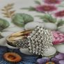 Vintage natural Diamond ring 9 CT gold. Size S .D 19.3 mm Image 2