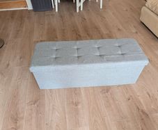 Grey Ottoman Storage bench in perfect condition