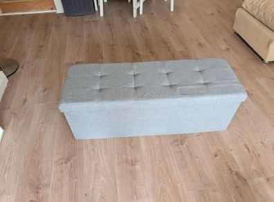 Grey Ottoman Storage bench in perfect condition