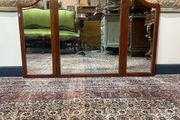 Fruitwood French Carved Tri-Fold Mirror.