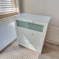 3-drawer chest of drawers IKEA ; white, very spacious, used.