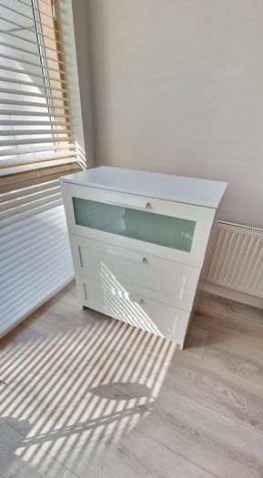 3-drawer chest of drawers IKEA ; white, very spacious, used.