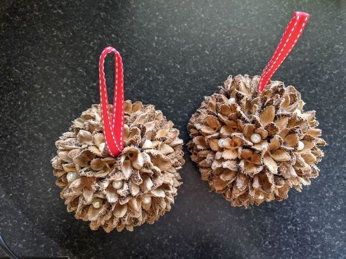 christmas beech baubles
