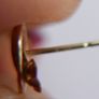 Vintage 9K Yellow Gold 375 Dolphin Pierced Earrings 0.5 grams Image 5