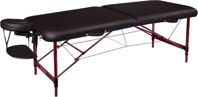 Zephyr Lightweight Portable Massage Table Package - Ideal for Tattooing and Spa Treatments (Black, Maroon)