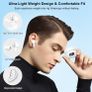 Rinsmola I63 Bluetooth 5.3 In-Ear Headphones with Deep Bass, ENC Noise Cancelling Microphone, 40-Hour Wireless Earbuds, IP7 Waterproof, USB-C, LED Display Image 4