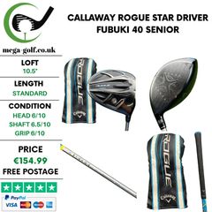 Callaway Rogue Star Driver / 10.5 Degree / Fubuki 40 Senior