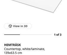 IKEA 139cm Kitchen Counter Worktop