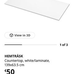 IKEA 139cm Counter Worktop