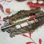 Antique Victorian Rococo Art Nouveau Belt Buckle Brooch Pin Brass Color 9cm x 5cm Image 7