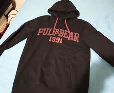 pull and bear small medium black hoodie