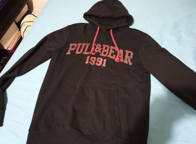 pull and bear small medium black hoodie