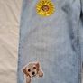 levis 550 relaxed fit Size 40/34 zip fly professional embroidery added in excellent condition Image 7