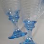GLASSES - Wine - Dessert -  Set of Six - Blue Image 3