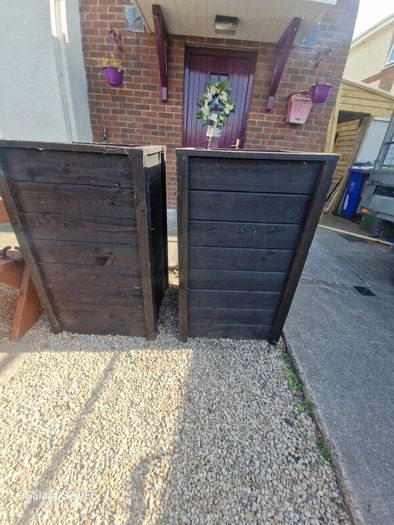 2 Tall Wooden Planters