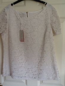 Monsoon lace ivory top