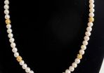 Pearl necklace w/ Gold beads
