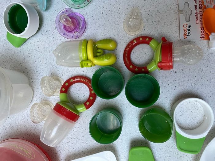 clevamama products /food pouches/food feeders / measuring powders