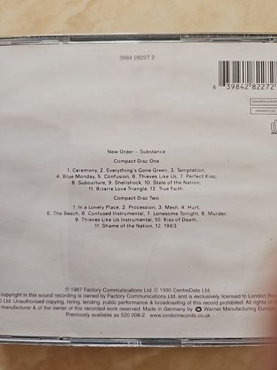 New Order 2CD Boxset  - Substance 1987