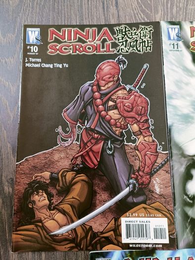 Ninja Scroll Comic Book Lot 11 Issues DC Wild Storm
