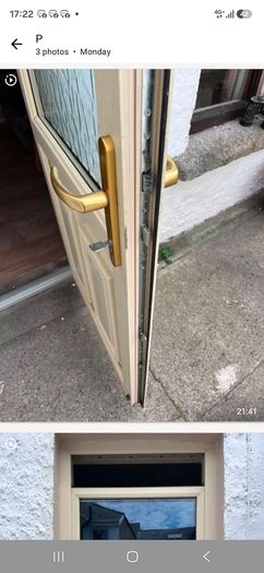 Pvc cream .patio  door