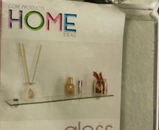 Bathroom glass shelve with brackets , new