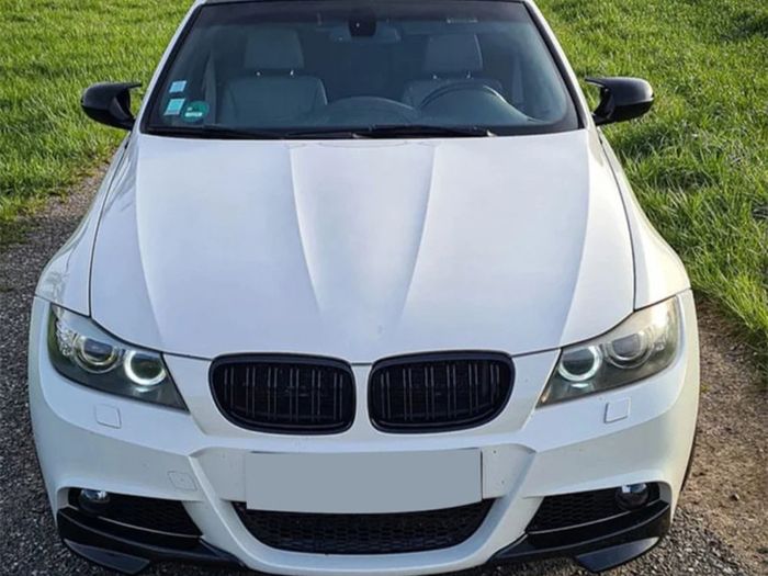 Bmw E90 E91 4dr Facelift Lci 08-11 Gloss Black Front Splitters, Spats , Spoiler Lips