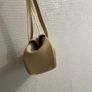 Beige suede handbag Image 4