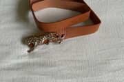 Brown belt with animal decoration
