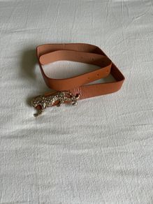Brown belt with animal decoration