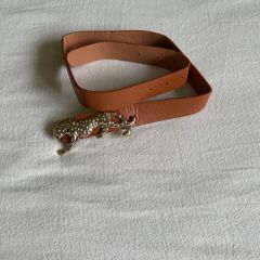 Brown belt with animal decoration