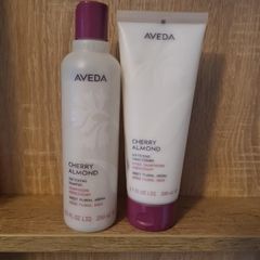 Aveda Cherry Almond Softening Shampoo (250 ml) and Conditioner (200 ml) set.  Silicone Free