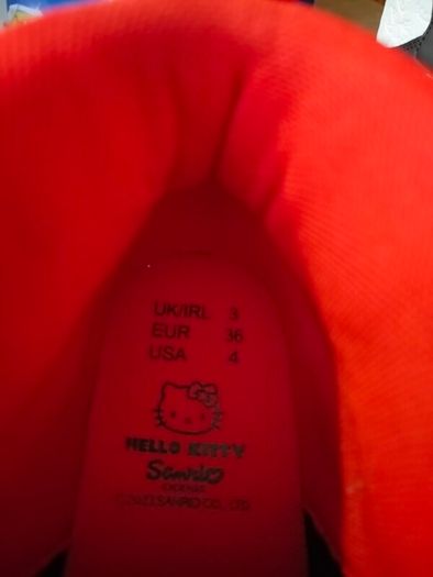 Hello Kitty hightops, size 3, new never worn.