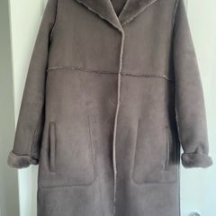 Zara faux suede / fur coat