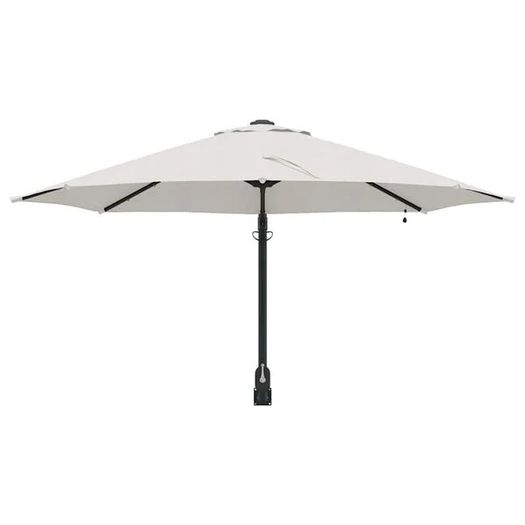 Garden Parasol Sand 248 x 248 x 148 cm Polyester and Steel