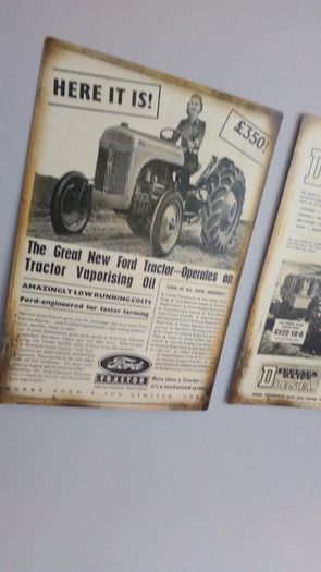 Vintage tractor advertising posters