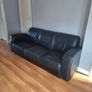 FREE - Natuzzi Black Leather 3 Seat Sofa Image 3