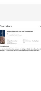 RDS horse show tickets. 2 adults.