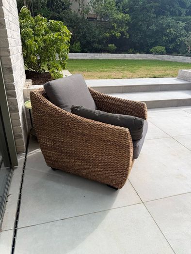 Lounge Sofa & Armchair Set, Lazaretta Rattan Natural