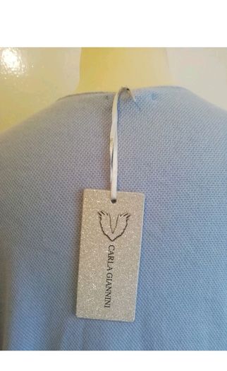 Carla Giannini Angora Wool Jumper Light Blue Heart Star One Size NWT Italy