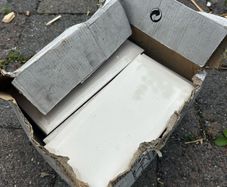 Cream wall tiles