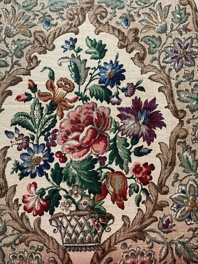 Ercol Victorian Tapestry Revival Old Colonial Yorshire Tall back Armchairs Set